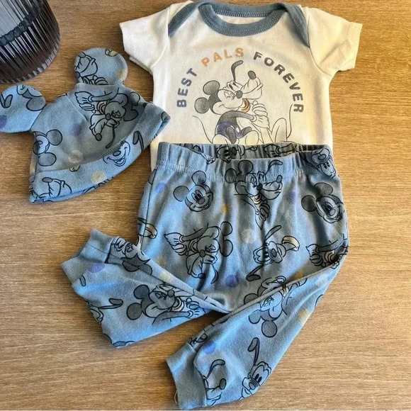 3 piece set disney mickey and pluto - Picture 1 of 3